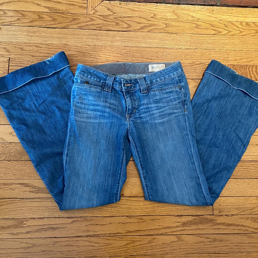 GAP 1969 Limited Edition, low rise, wide leg denim trousers, size 2